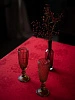 Скатерть льняная Новогодние колокольчики цвет красный без салфеток
