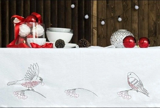 Комплект столовый Снегири