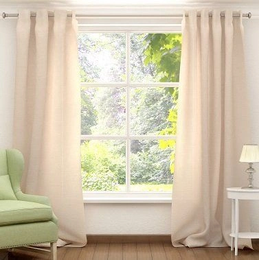Шторы льняные Классика-2 цвет бежевый