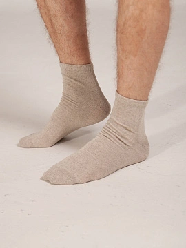 Носки изо льна серые