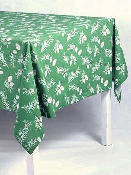 Скатерть льняная Шишки без салфеток