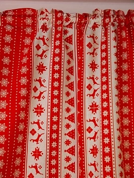 Шторы льняные Северные олени