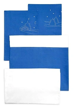 Комплект постельного белья изо льна Зимняя деревня