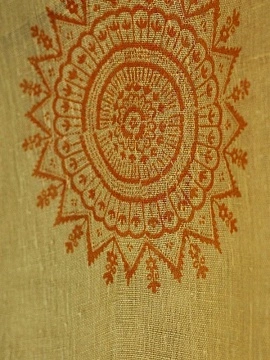 ОСТАТОК меньше метра Ткань льняная Солнышко-1