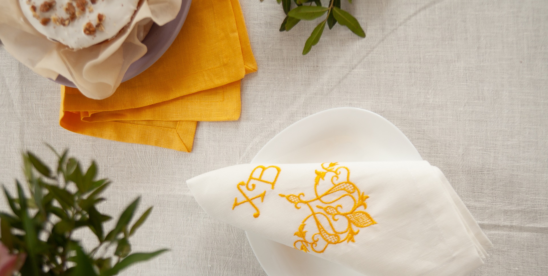 Пасхальный уют в льняных деталях