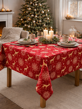 Скатерть льняная Волшебство без салфеток