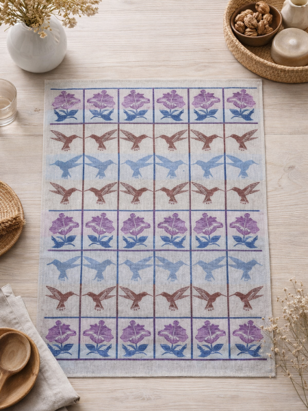 Полотенце льняное Колибри