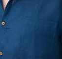 Льняная рубашка Лион цвет синий