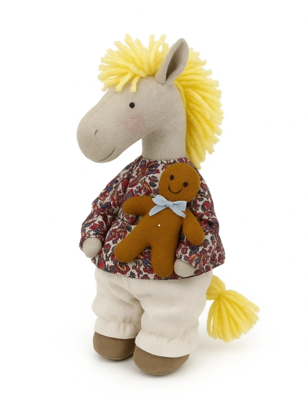 Льняной сувенир лошадь Лили