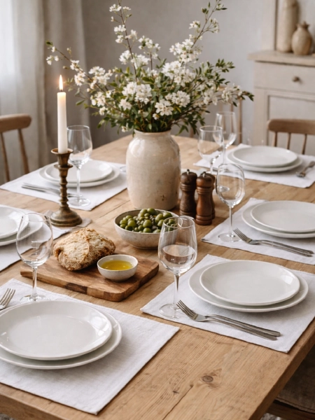 Набор льняных салфеток цвет белый