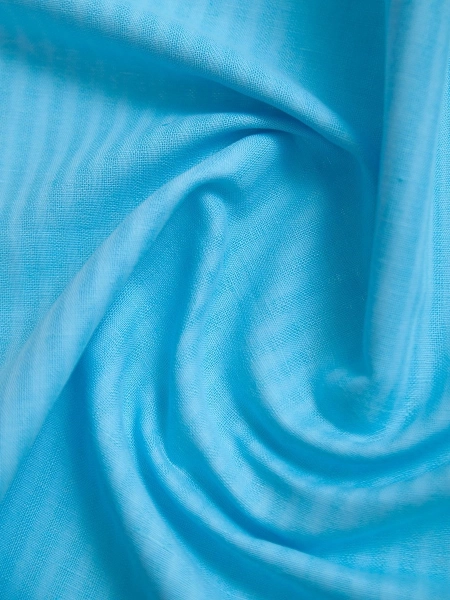 ОСТАТОК меньше метра Ткань полульняная Аквамарин арт.532-436