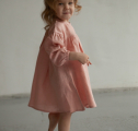 Платье льняное детское Грета пудра