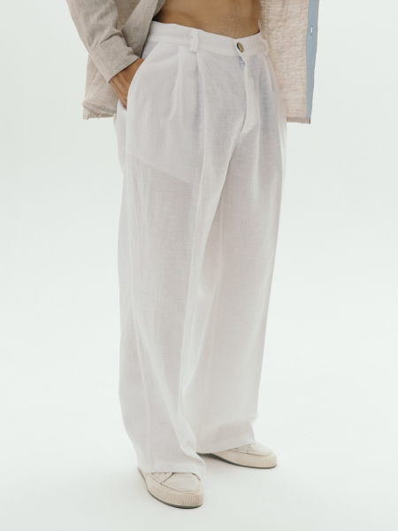 Брюки Wide white