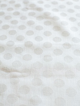 Льняная ткань Белые круги арт.127В