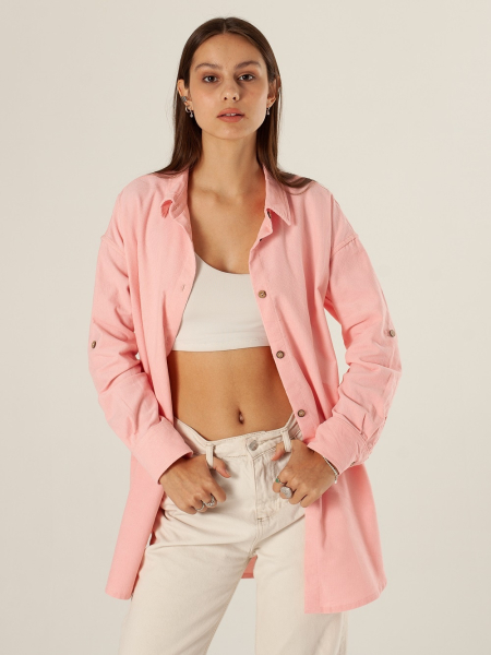Рубашка velvet Celine dusty rose