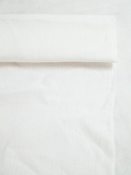 ОСТАТОК меньше метра Ткань полульняная Белая 180см