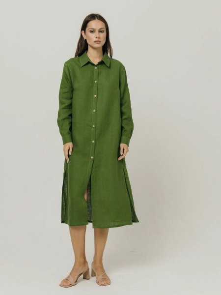 Платье-рубашка Fresh limited green