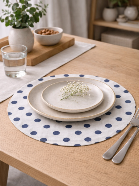 Салфетка круглая изо льна Альбертина