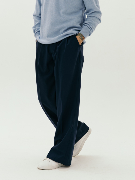 Брюки wool Wide limited sea
