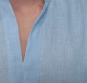 Рубашка мужская изо льна Прибой цвет голубой