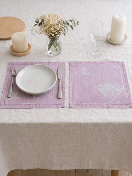 Салфетка льняная Виноград-2