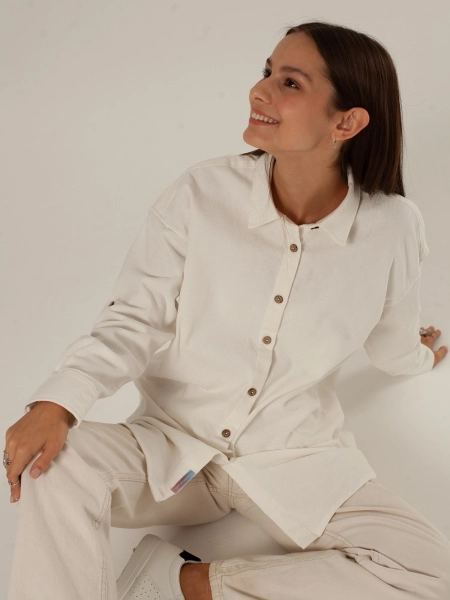 Рубашка velvet Celine white