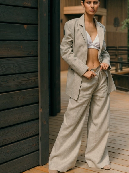 Брюки-палаццо Parisian natural