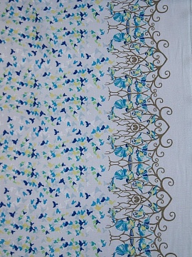 Ткань полульняная Синички арт.772В