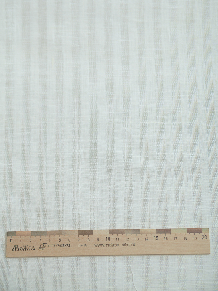 Льняная ткань Линии белые арт.058