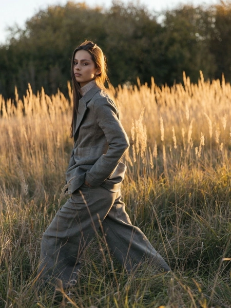 Брюки-палаццо Parisian limited green pattern