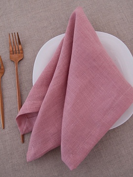 Салфетка льняная Home dusty rose
