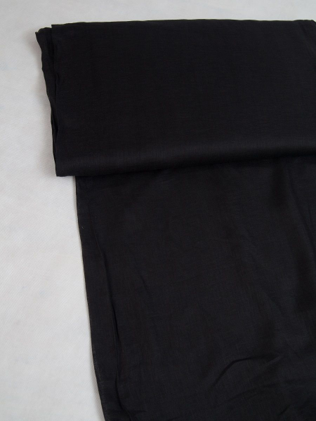 ОСТАТОК меньше метра Ткань изо льна Черная арт.129-147