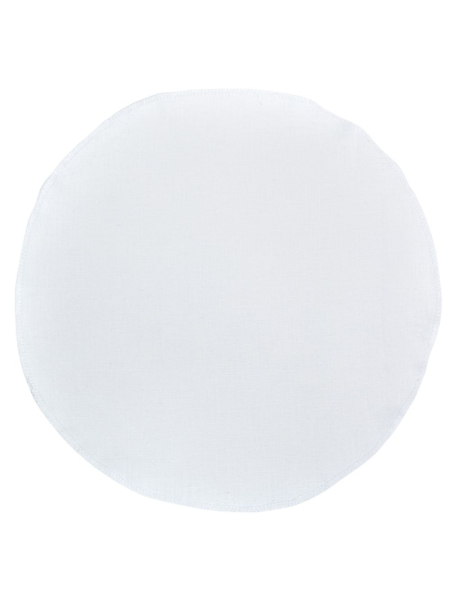 Салфетка круглая изо льна цвет белый