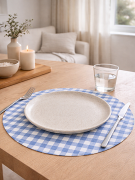 Салфетка круглая изо льна Виши