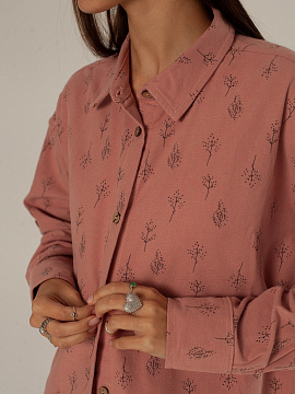 Рубашка flannel Celine limited dusty rose trees