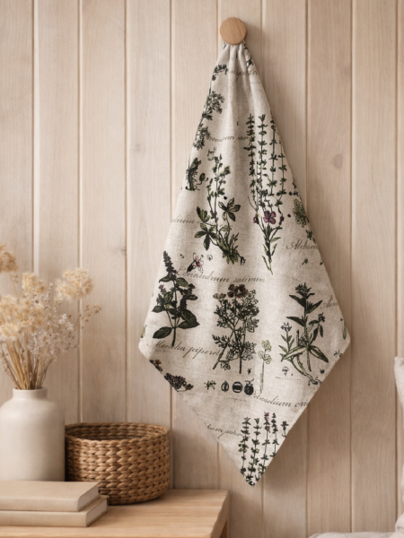 Полотенце льняное Ботаника