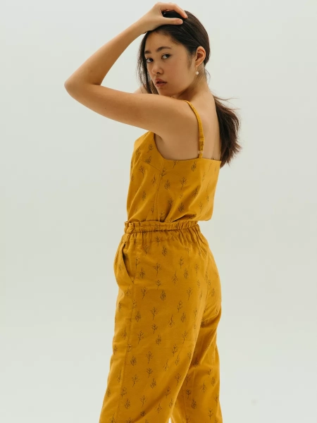 Брюки flannel Levanto limited mustard trees