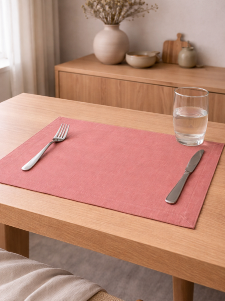 Плейсмат льняной цвет терракот