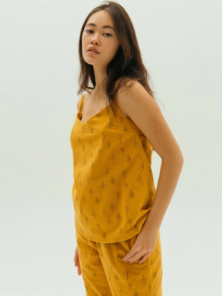 Топ Daisy flannel limited mustard trees