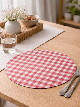 Салфетка круглая изо льна Прованс