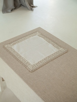 Салфеткa с кружевом Lace edition white