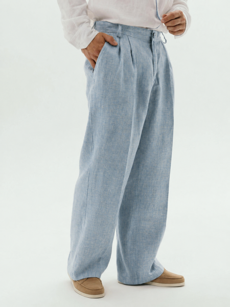 Брюки Wide limited blue melange