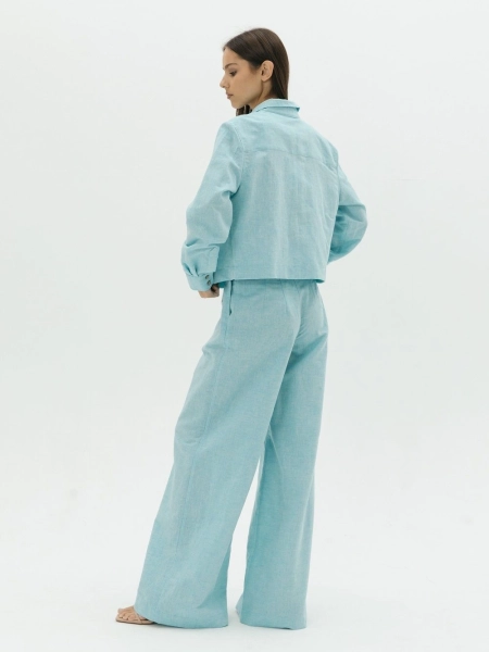 Брюки-палаццо Parisian limited turquoise melange