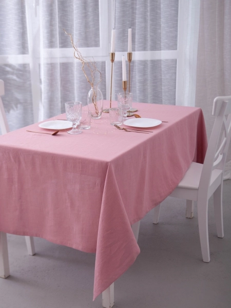Скатерть льняная Together dusty rose