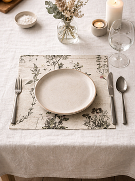 Салфетка льняная Ботаника