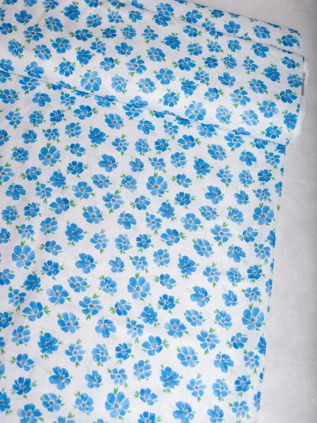 ОСТАТОК меньше метра Ткань льняная цветочек Лён