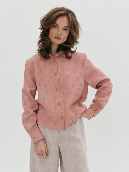Рубашка flannel Vivid limited dusty rose trees