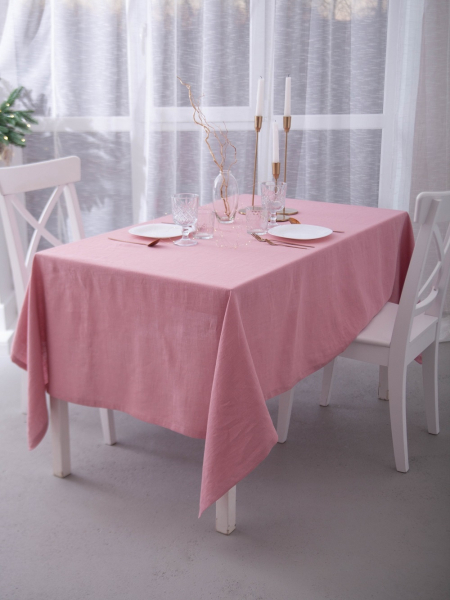 Скатерть льняная Together dusty rose