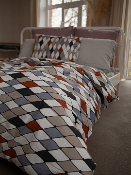 Льняной пододеяльник Витраж