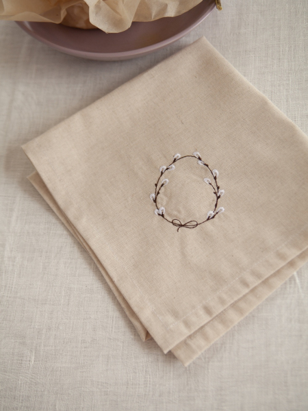 Салфетка льняная Вербное воскресенье